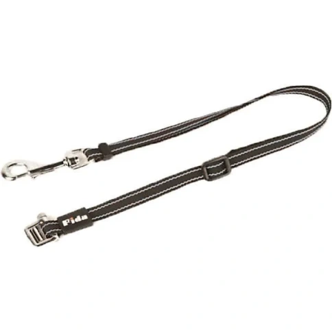 Адаптер Fida Dual Leash для рулетки со шнуром для второй собаки черный с белой строчкой фото 1
