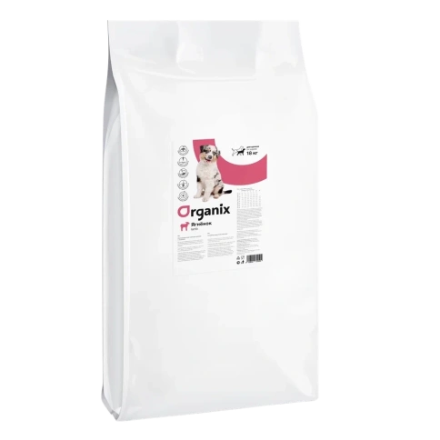 Сухой корм Organix Puppy Lamb для щенков, с ягненком, 18 кг фото 1