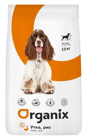 Сухой корм Organix Puppy Weight Control Adult контроль веса Duck & Rice для собак, с уткой и рисом, 2,5 кг фото 1