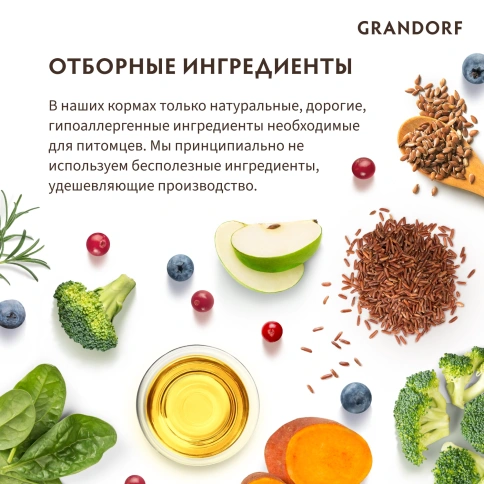 Сухой корм Grandorf 4 Meat Probiotic Med & Maxi Четыре вида мяса для взрослых собак средних и крупных пород, 3 кг фото 8