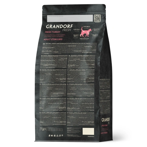 Сухой корм Grandorf Fresh Cat для стерилизованных кошек индейка с бататом 2 кг фото 2