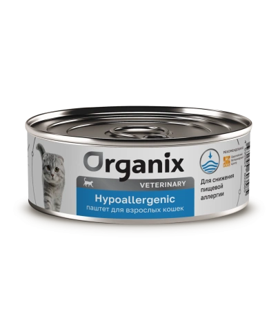 Влажный корм Organix Veterinary Hypoallergeniс для взрослых кошек при пищевой аллергии, 100 г фото 1