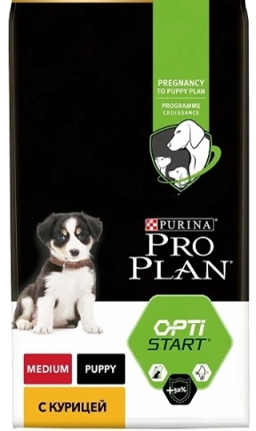Сухой корм PRO PLAN Chicken для щенков средних пород, с высоким содержанием курицы, 18 кг фото 1