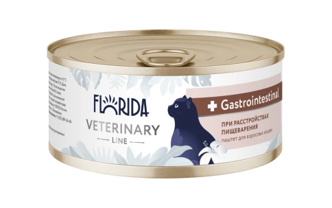 Влажный корм Florida Veterinary диетический Gastrointestinal для взрослых кошек при расстройствах пищеварения, 100 г фото 1