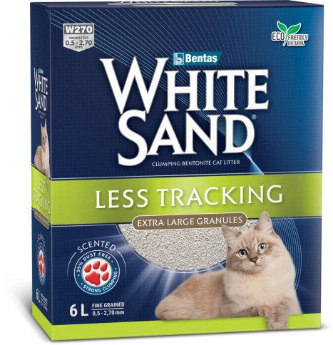 Наполнитель White Sand для кошачьего туалета, комкующийся "Не оставляющий следов" с крупными гранулами, 6 л фото 1