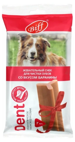 Лакомство Biff Dent для собак крупных пород с бараниной, 270 г фото 1