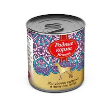 Влажный корм Родные корма нежные желудочки куриные в желе для собак, 240 г фото 1