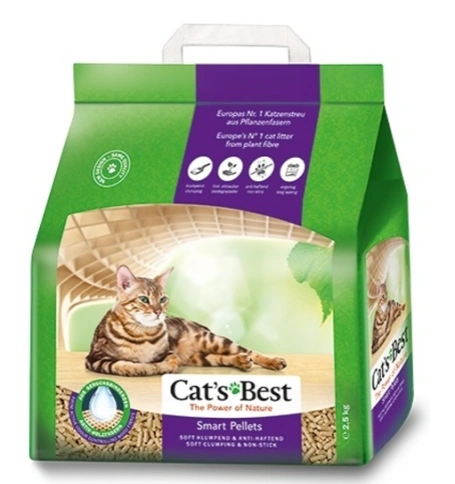 Наполнитель Cat`s Best Smart Pellet для кошачьих туалетов, древесный, 5 л фото 1