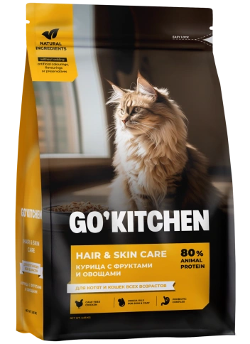 Сухой корм GO'KITCHEN для котят и кошек всех возрастов с курицей, 3.36 кг фото 2