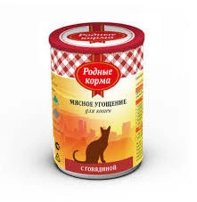 Влажный корм Родные корма Turkey мясное угощение для кошек, с индейкой, 340 г фото 1