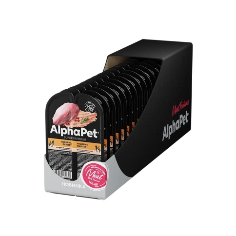 Влажный корм ALPHAPET Superpremium ламистер паштет Turkey для котят, беременных и кормящих кошек, с индейкой, 80 г фото 2