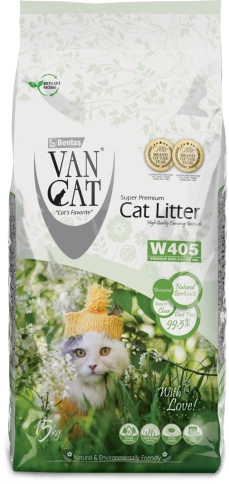 Van Cat комкующийся наполнитель без пыли с ароматом Стандарт, без пыли, 15 кг фото 1