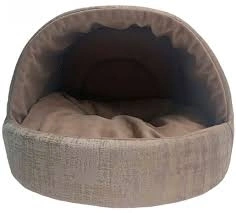 Домик Homepet Indigo Mocco для домашних животных, №1 эстрада коричнево-золотистый, 38 см х 35 см х 27 см фото 1
