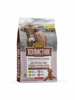 Сухой корм Деревенские лакомства Holistiс Премьер, для собак средних и крупных пород, с Говядиной и рисом, 7 кг фото 1