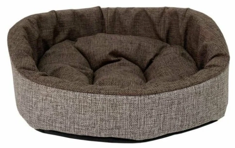 Лежак Homepet для домашних животных, Жаккард Wool №2 коричневый, 49 см х 43 см х 17 см фото 1