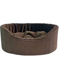 Лежак Homepet Indigo Chocolate для домашних животных, №2 шоколадный, 49 см х 43 см х 17 см фото 1
