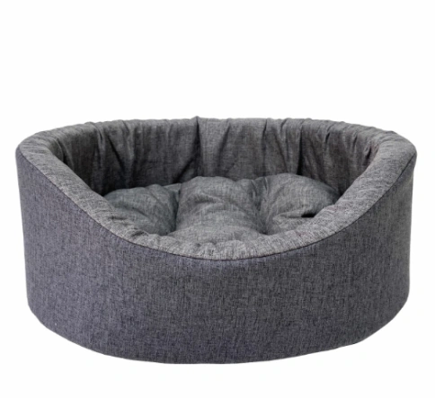 Лежак Homepet для домашних животных, Жаккард Melange №1 графит, 43 см х 38 см х 15 см фото 1