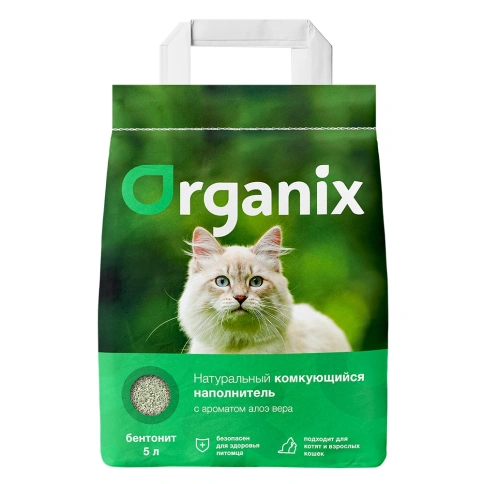 Наполнитель Organix для кошачьего туалета, комкующийся с ароматом алоэ вера, 8 л фото 1