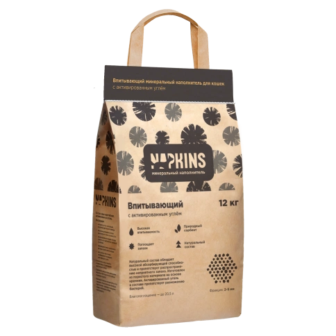 Наполнитель Napkins для кошачьего туалета, впитывающий с активированным углем, 17.91 л фото 1