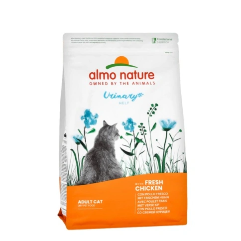 Сухой корм Almo Nature Chicken для взрослых кошек со свежей курицей для профилактики мочекаменной болезни, 400 г фото 1