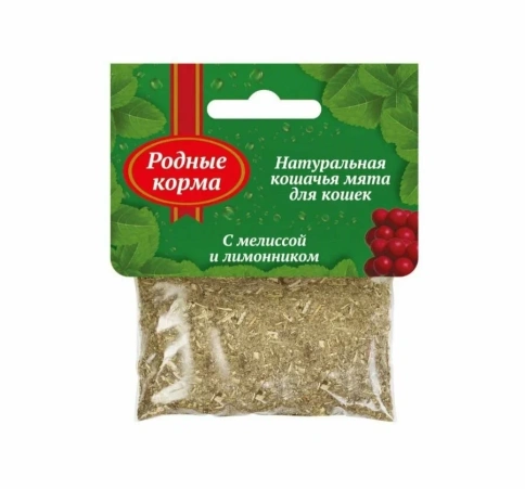 Кошачья мята Родные корма с мелиссой и лимонником, 15 г фото 1