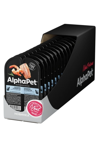 Влажный корм ALPHAPET Superpremium ламистер Shrimp & Anchovy для стерилизованных кошек, с креветками и анчоусами, 80 г фото 4