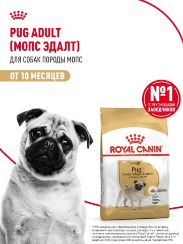 Сухой корм Royal Canin Pug Adult для взрослых собак, 500 г фото 13