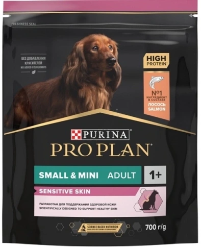 Сухой корм PRO PLAN Salmon для взрослых собак мелких и карликовых пород с чувствительной кожей, с высоким содержанием лосося, 700 г фото 2