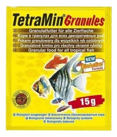 Корм для рыб Tetra Min Granules для всех видов декоративных рыб в гранулах, 15 г фото 1
