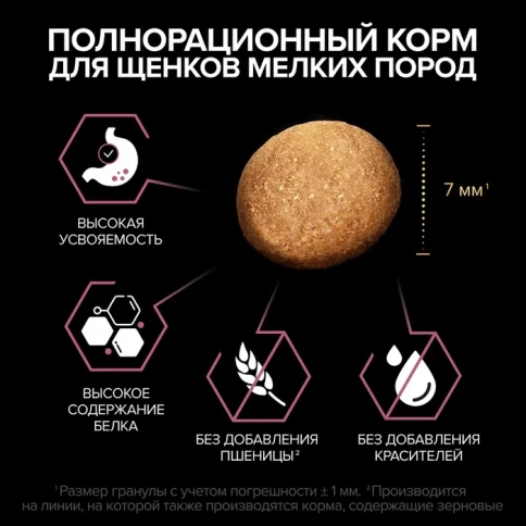 Сухой корм PRO PLAN Salmon для щенков мелких и карликовых пород с чувствительной кожей, с лососем, 700 г фото 2