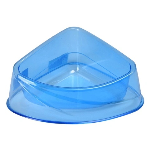 Миска Georplast Corner Lux для животных, угловая прозрачная пластик, 24,5 см х 19 см х 9 см фото 1
