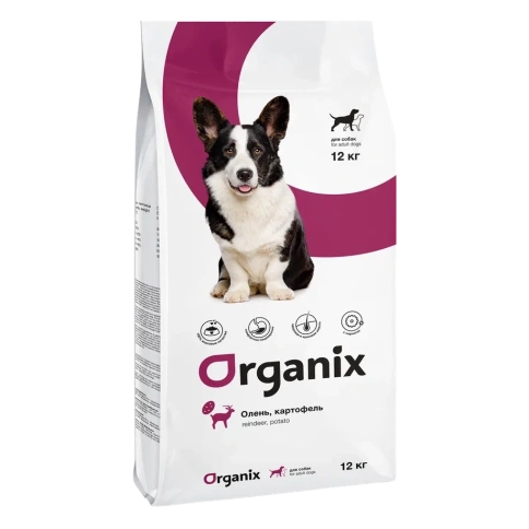 Сухой корм Organix Adult Venison & Potato для собак с олениной и картофелем, 12 кг фото 1