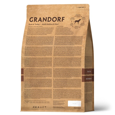 Сухой корм Grandorf Duck & Turkey Med & Maxi для взрослых собак средних и крупных пород, 3 кг фото 2