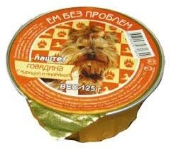 Влажный корм Ем Без Проблем Beef, Chicken & Turkey для собак, говядина с курицей и индейкой ламистер, 125 г фото 1