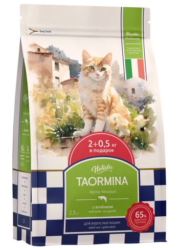 Сухой корм Taormina для взрослых кошек c ягненком Alpine Meadow, 2.5 кг фото 1
