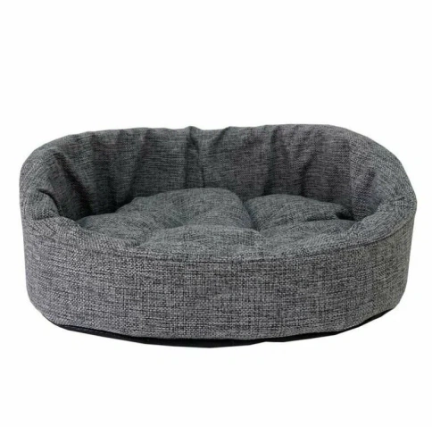 Лежак Homepet для домашних животных, Жаккард Wool №4 серый, 64 см х 50 см х 21 см фото 1