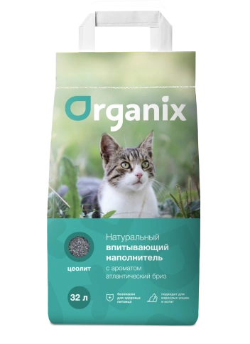 Наполнитель Organix впитывающий для кошачьего туалета, с ароматом атлантический бриз, 32 л фото 1